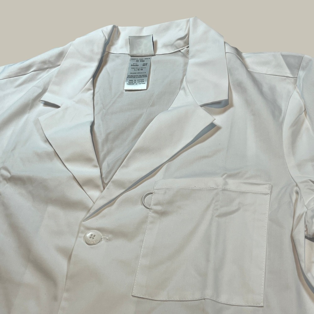 Cherokee Project Lab White Unisex Lab Coat CK460 Medical Professional Size Large